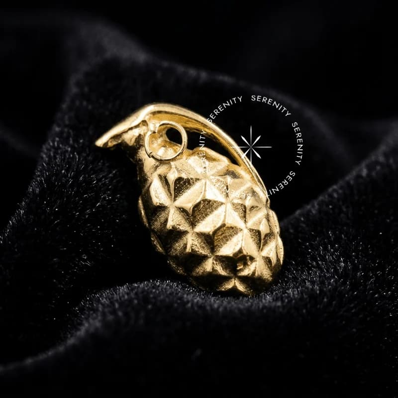 OR73 - Piercing Topo Granada - Ouro 18K Maciço — foto 1