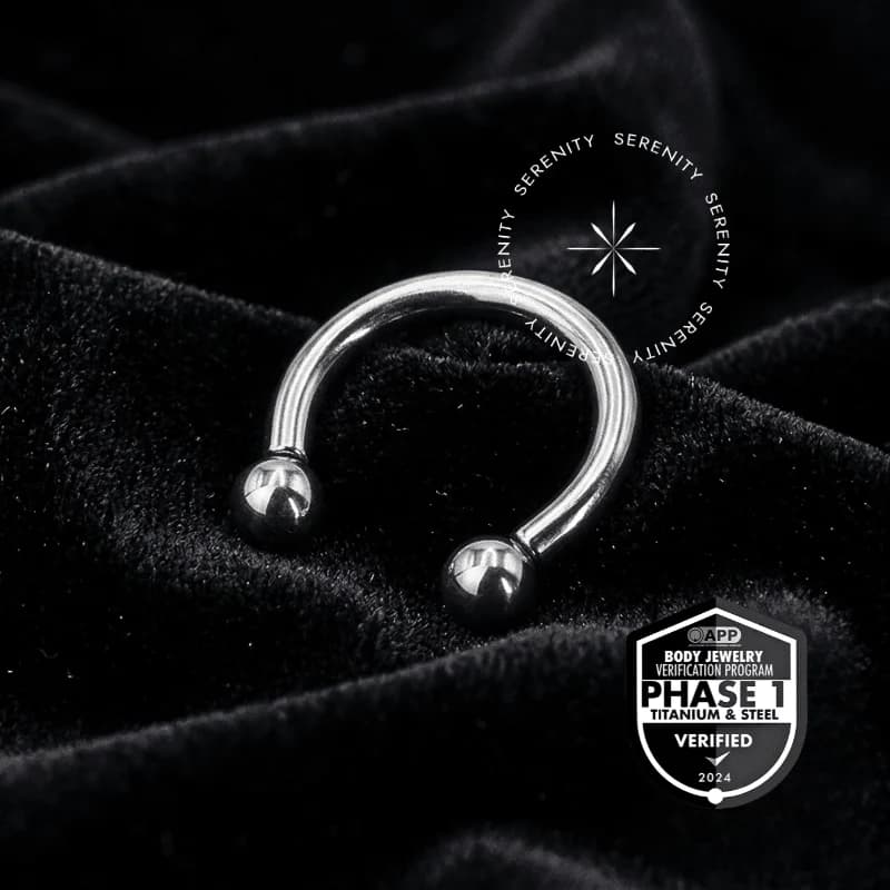 TT01 - Argola Ferradura Rosca Interna - Titânio Grau Implante ASTM F136 — foto 1