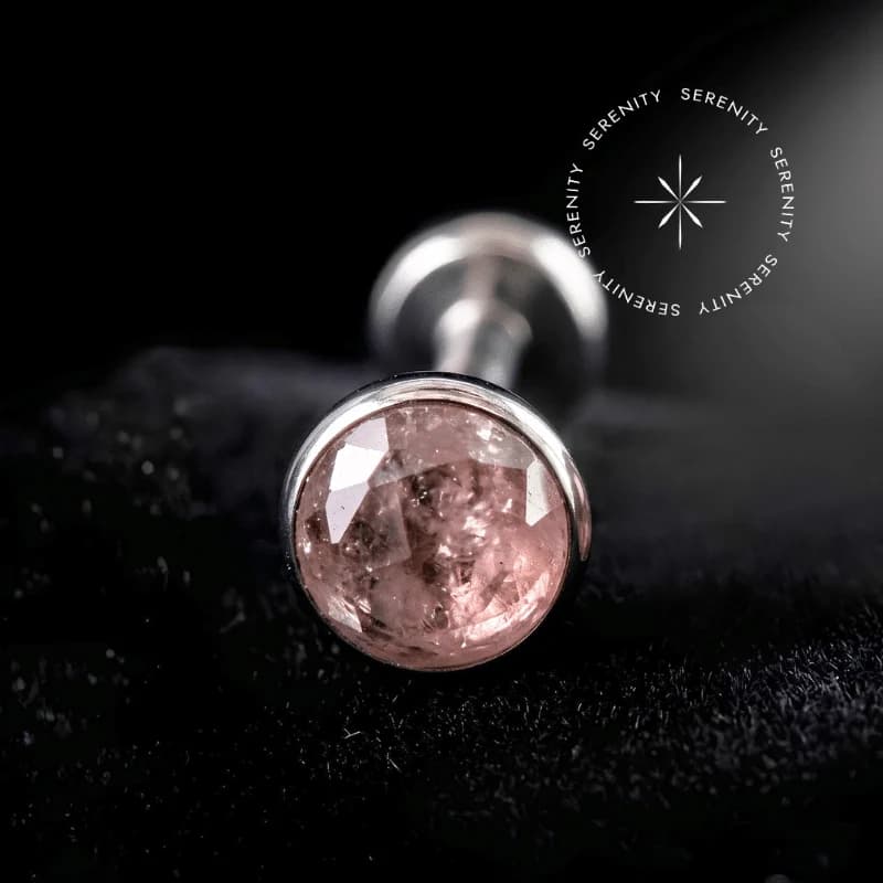 TN1692 - Topo Pedra Natural Rosa - Titânio Grau Implante (ASTM F136) — foto 1