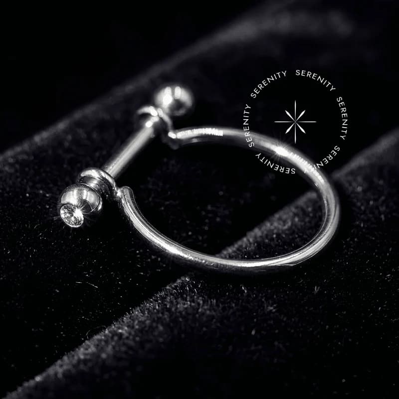 TN658 - Piercing Conch Haste Reta - Titânio Grau Implante (ASTM F136) — foto 1