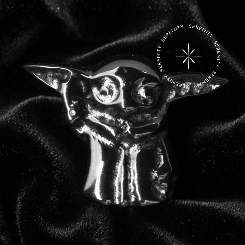 TN1940 - Topo Baby Yoda Star Wars - Titânio Grau Implante (ASTM F-136) — foto 1