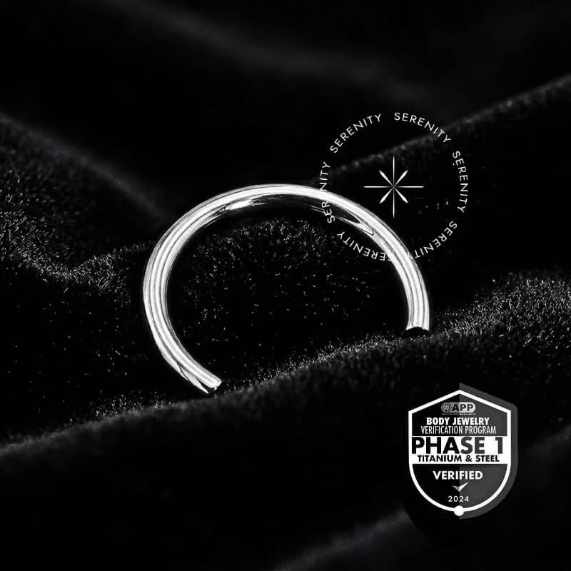 TT35 - Barra Ferradura Rosca Interna (Sem Esferas) - Titânio Mill® — foto 1