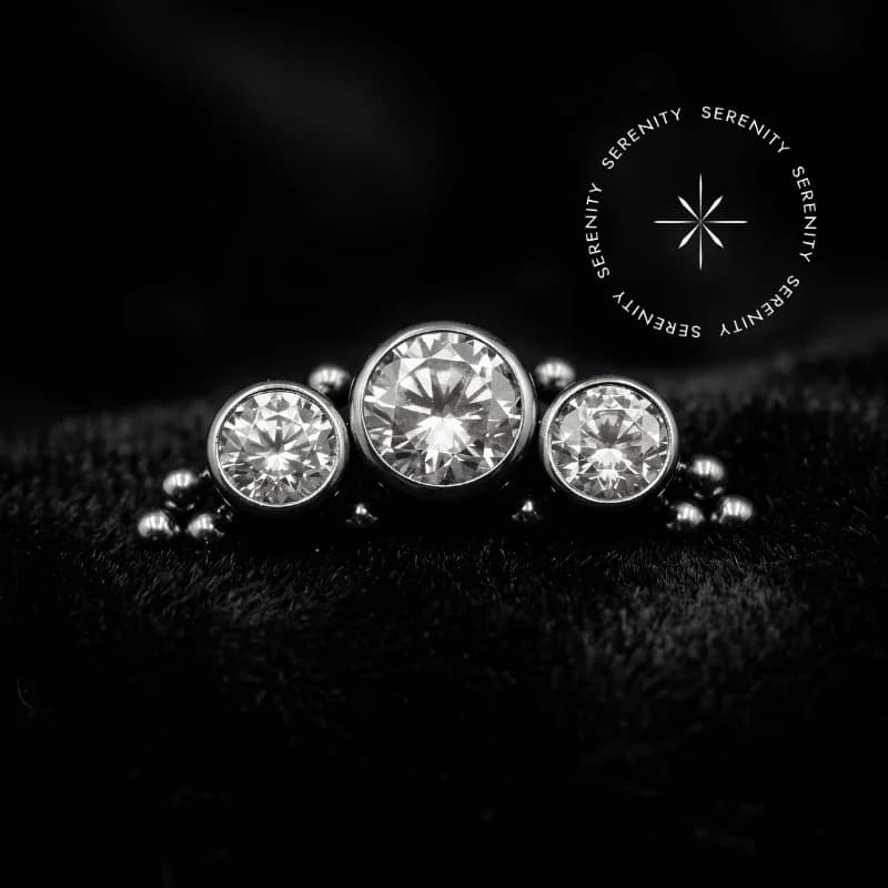 TN173 - Topo Cluster Cravejado com Esferas - Titânio Grau Implante (ASTM F136) — foto 1