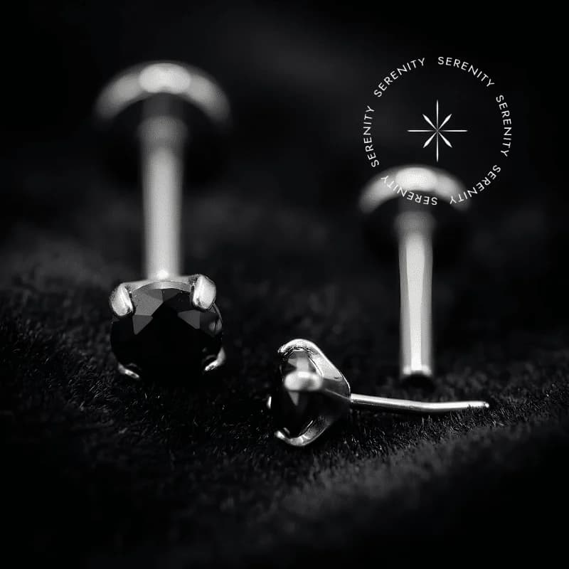 TN1462 - Topo Zirconia Black Push Pin - Titânio Grau Implante (ASTM F136) — foto 1