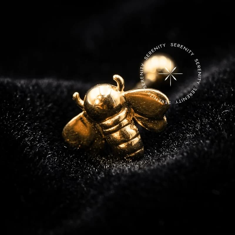 OR05 - Microbell Abelha - Ouro 18K Maciço — foto 1