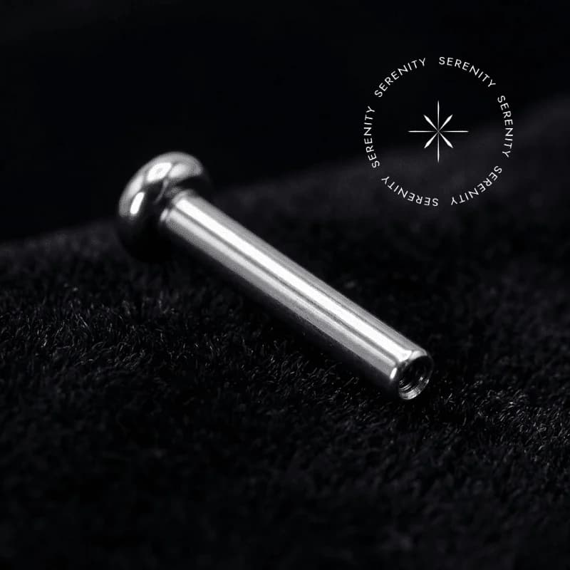 TN1436 - Haste Labret Base Disco 2.8mm - Titânio Grau Implante (ASTM F136) — foto 1