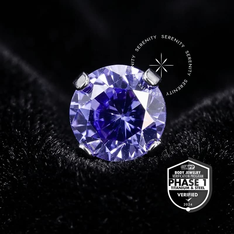 TT24 - Topo Zircônia Violeta de Rosca - Titânio Mill® ASTM F136 — foto 1