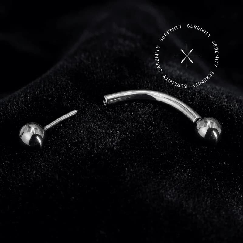TN2173 - Microbell Curvo Liso Push Pin - Titânio Grau Implante (ASTM F136) — foto 1
