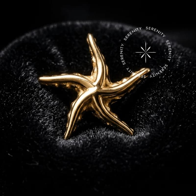 OR103 - Topo Estrela do Mar - Ouro 18K Maciço — foto 1