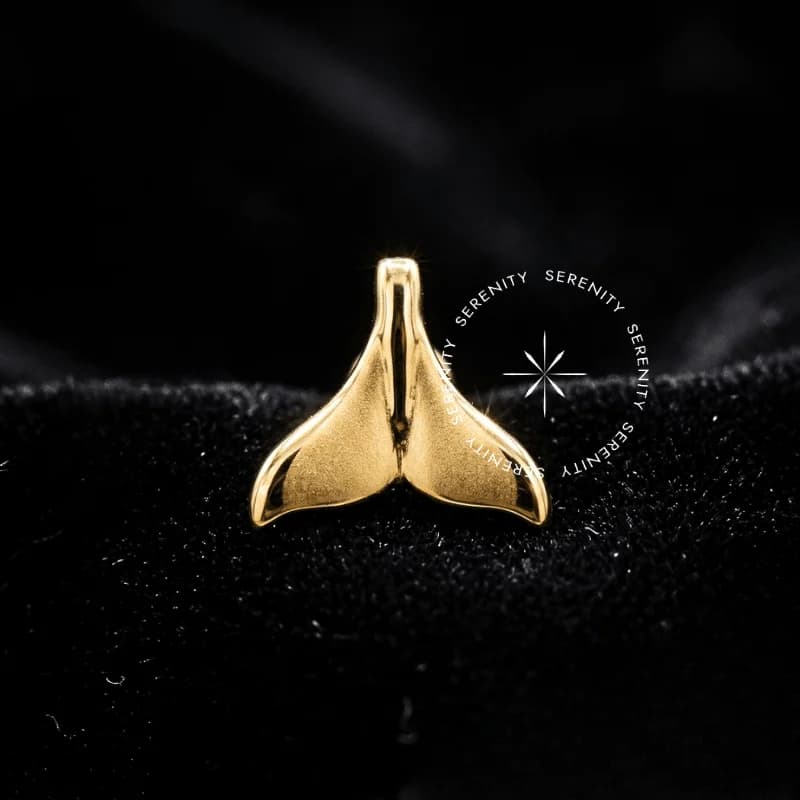 OR66 - Topo Cauda de Baleia - Ouro 18K Maciço — foto 1
