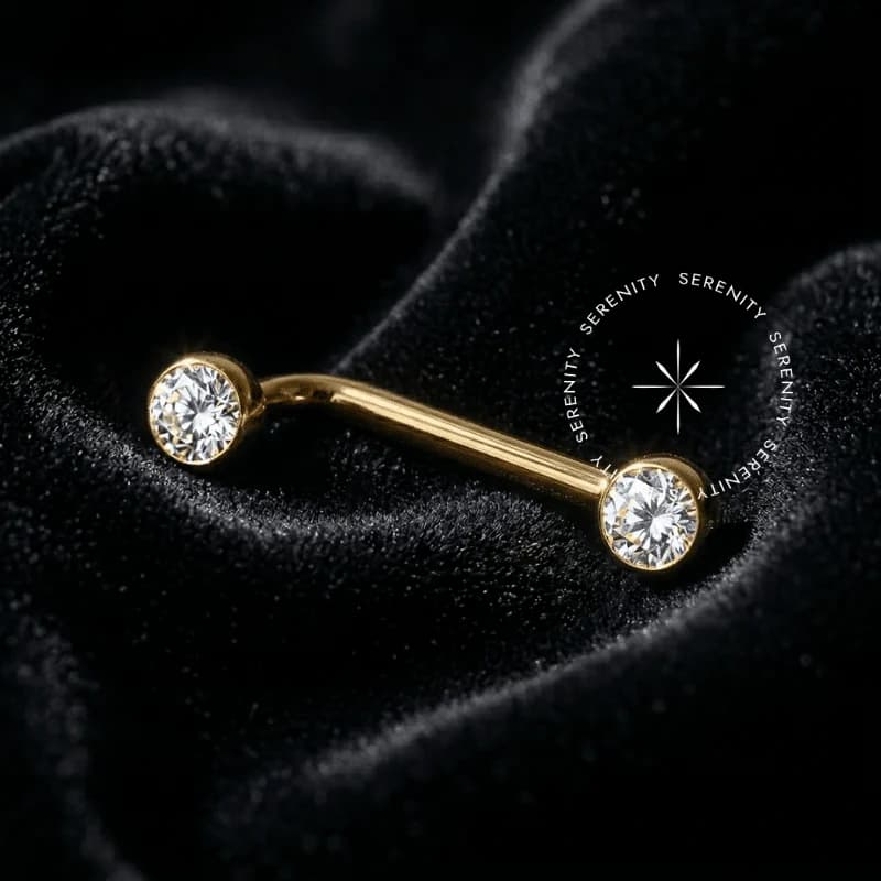 TN1424 - Joia Íntima Christina com Zircônia Premium - Titânio Revestido de Ouro 18k — foto 1