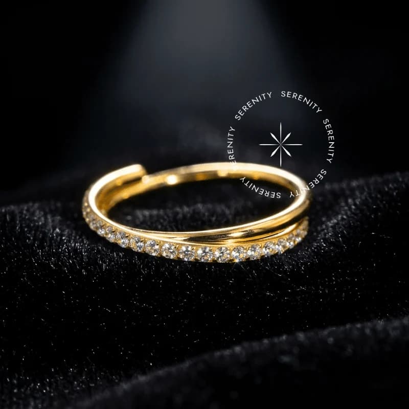 TN685 - Argola Segmento Cruzado - Titânio Revestido de Ouro 18k — foto 1