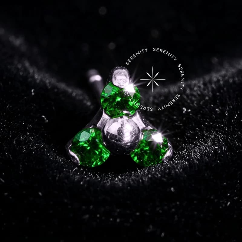 TN1081/TN330 - Topo Piercing Trinity Push Pin Zircônias - Titânio Grau Implante — foto 1