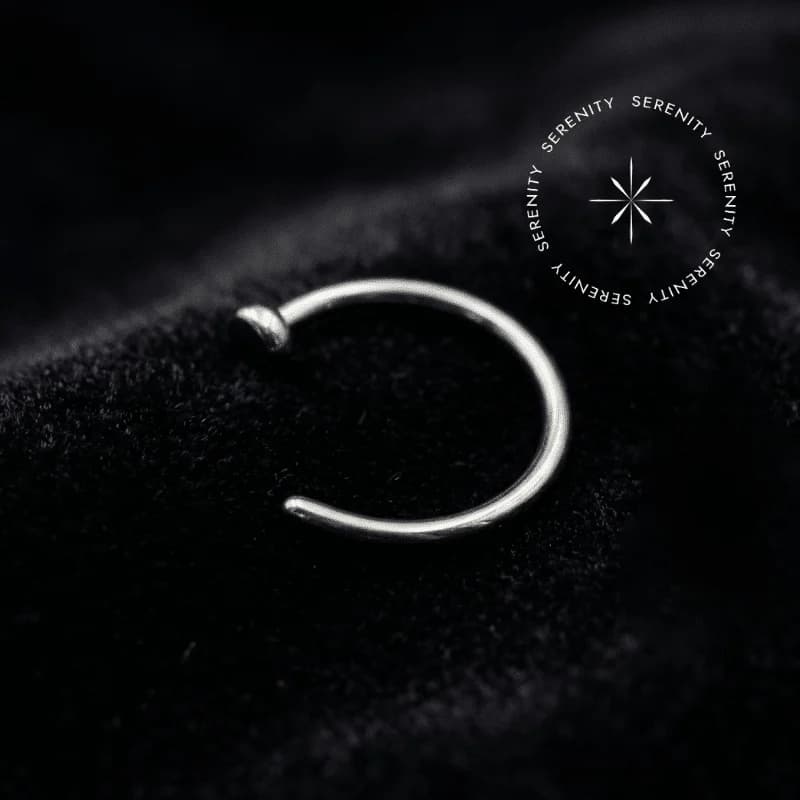 TN58 - Argola Aberta Open Ring - Titânio Grau Implante (ASTM F136) — foto 1
