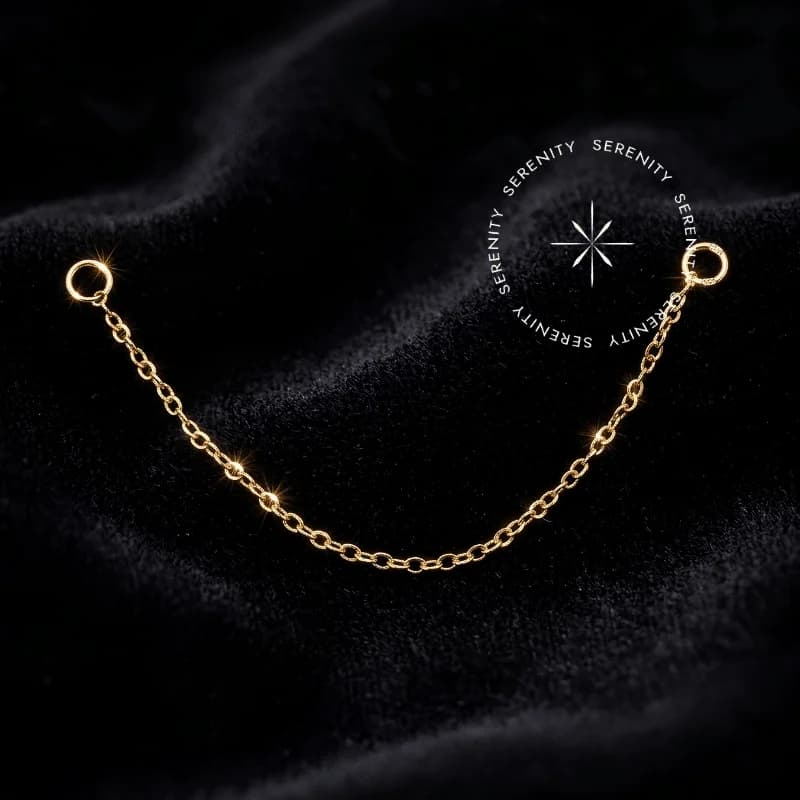 TN2282 - Corrente Fina 0.5mm - Titânio Revestido de Ouro 18k — foto 1