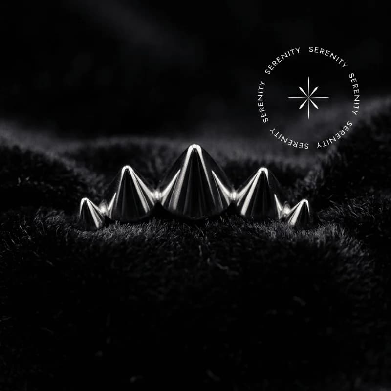 TN1827 - Topo Cluster Spikes Esculpido - Titânio Grau Implante (ASTM F136) — foto 1