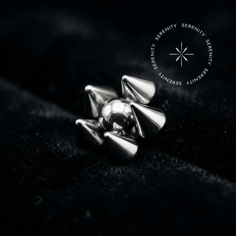 TN1828 - Topo Flor Spike - Titânio Grau Implante (ASTM F136) — foto 1