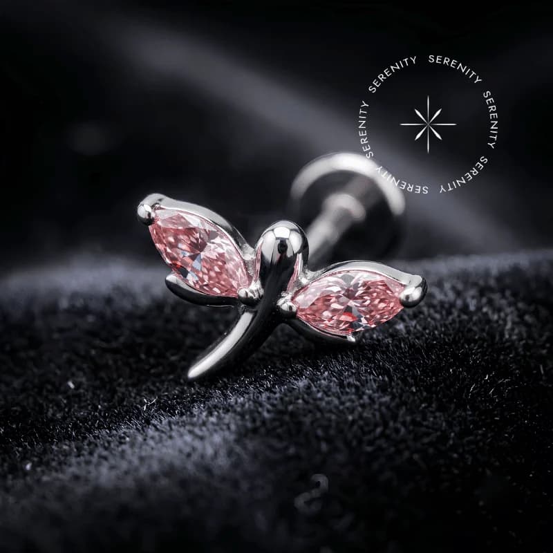 TN 2695 - Topo Libélula 7mm Com Zircônias - Titânio Grau Implante (ASTM F136) — foto 1