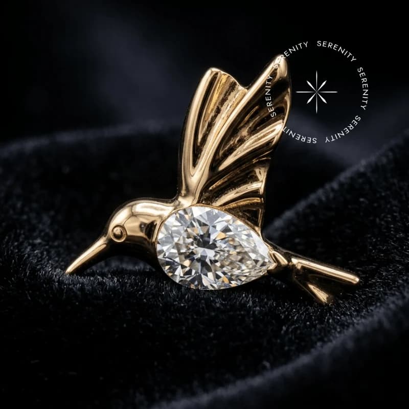 PVD 944 - Topo Tríade - Titânio Revestido de Ouro 18k — foto 1
