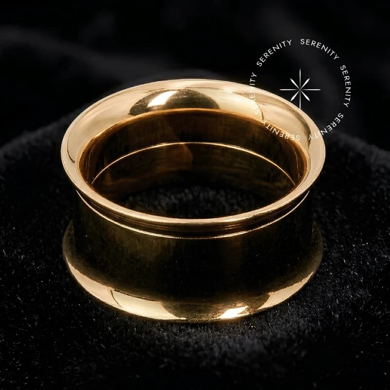 TN2164 - Alargador 18mm Rosca Interna - Titânio Revestido de Ouro 18k — foto 1