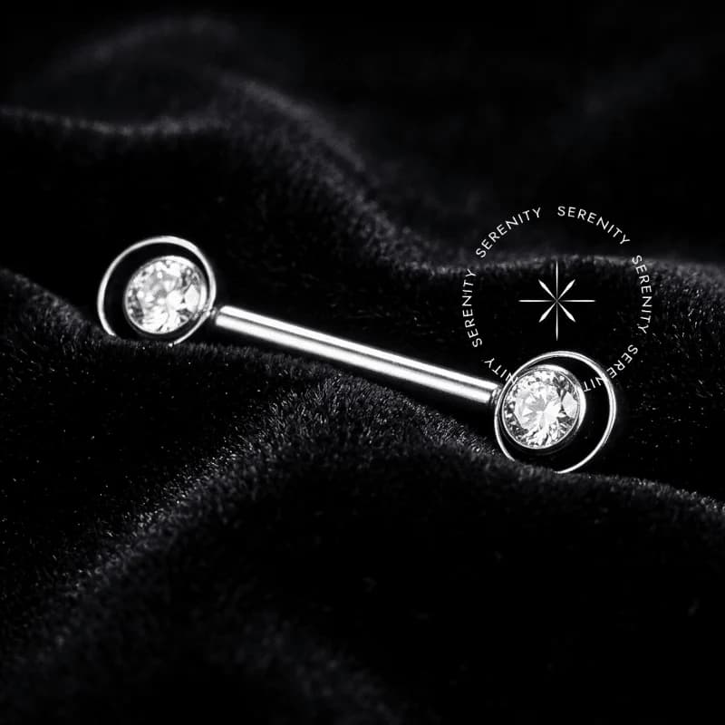 TN875 - Nipple Saturno Push Pin - Titânio Grau Implante — foto 1