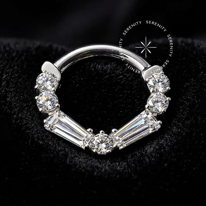 TN697 - Argola Clicker Segmento Frontal Baguete - Titânio Grau Implante (ASTM F136) — foto 1