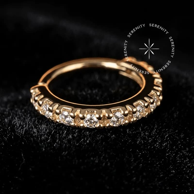 OR02 - Argola Torção Cravejada - Ouro 18K Maciço — foto 1