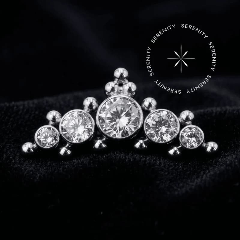 TN2239 - Topo Cluster Cravejado com Esferas, Rosca 1.6mm - Titânio Grau Implante (ASTM F136) — foto 1