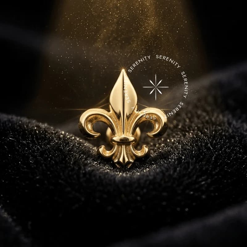 OR22 - Topo Flor de Lis - Ouro 18K Maciço — foto 1