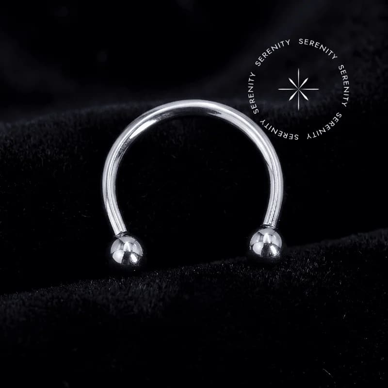 TN2256 - Piercing Ferradura Push Pin - Titânio Grau Implante (ASTM F136) — foto 1