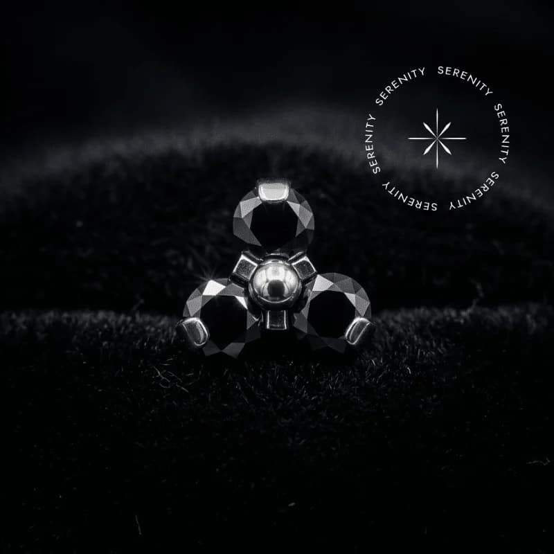 TN225 - Topo Trinity Black - Titânio Grau Implante (ASTM F136) — foto 1