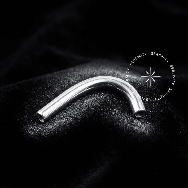TN123 - Piercing Montável de umbigo: Haste J-Bar - Titânio F136 Grau Implante — foto 1