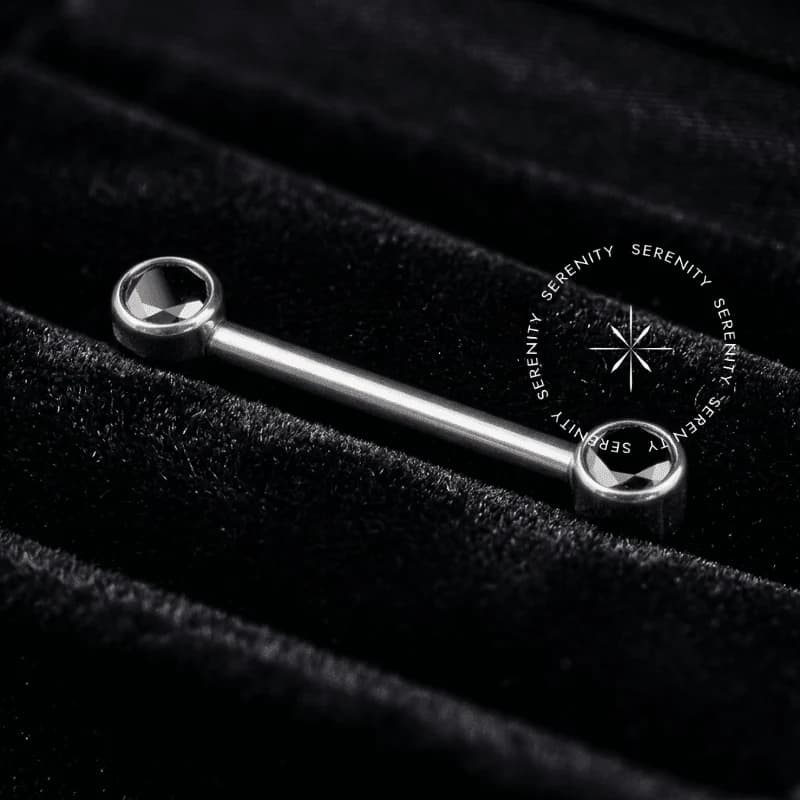 TN1123 - Nipple Ônix Push Pin Cultivada em Laboratório - Titânio Grau Implante — foto 1