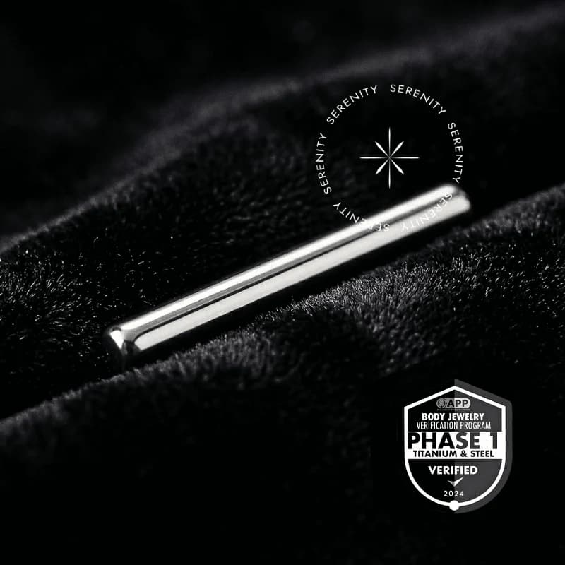 TT34 - Barra Barbell 1.6mm Push Pin (Sem Esfera) - Titânio Mill® — foto 1