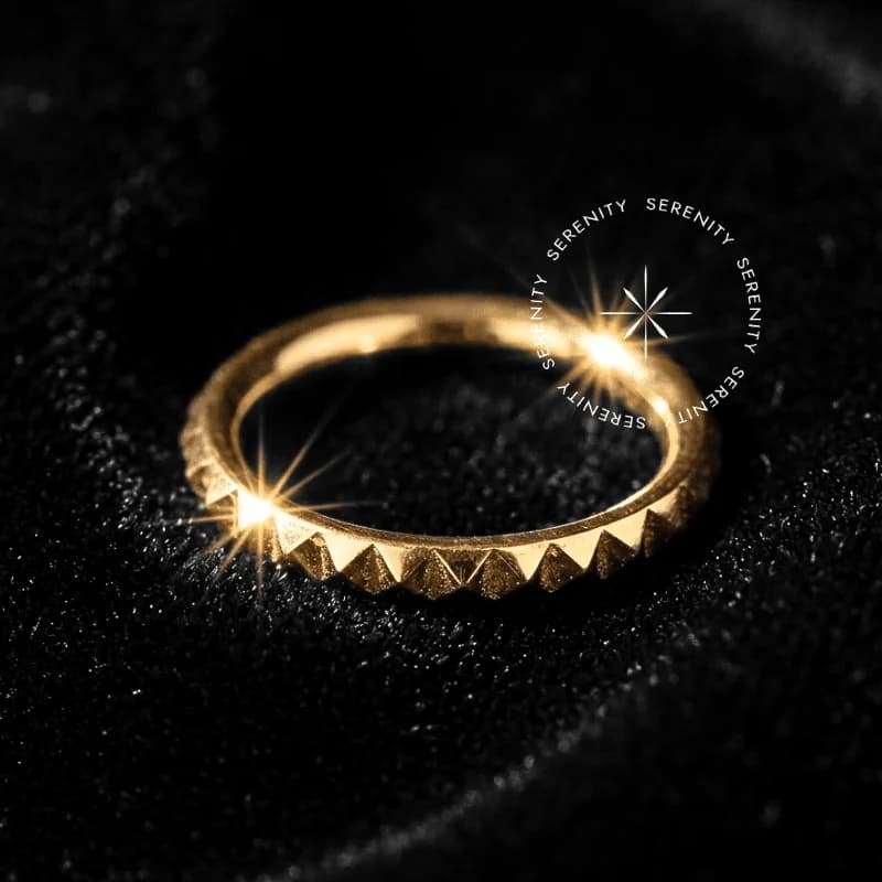 TN1786 - Argola Circular Padrão Inca - Titânio Revestido de Ouro 18k — foto 1