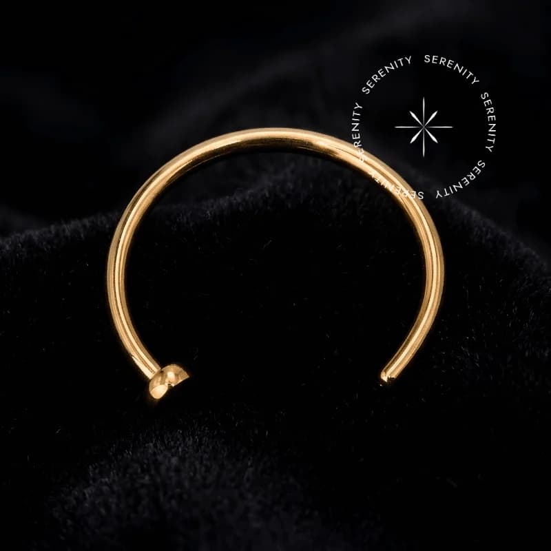 TN2427 - Argola Open Ring - Titânio Revestido de Ouro 18k — foto 1