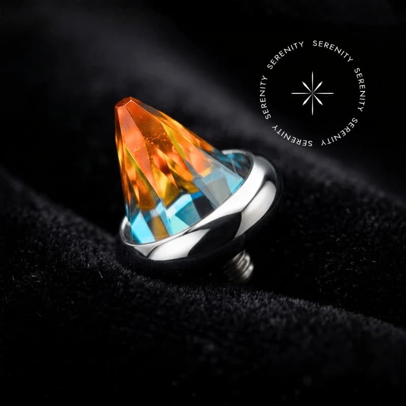 TN1621 - Topo Topázio Shimmer Laranja - Titânio Grau Implante (ASTM F136) — foto 1