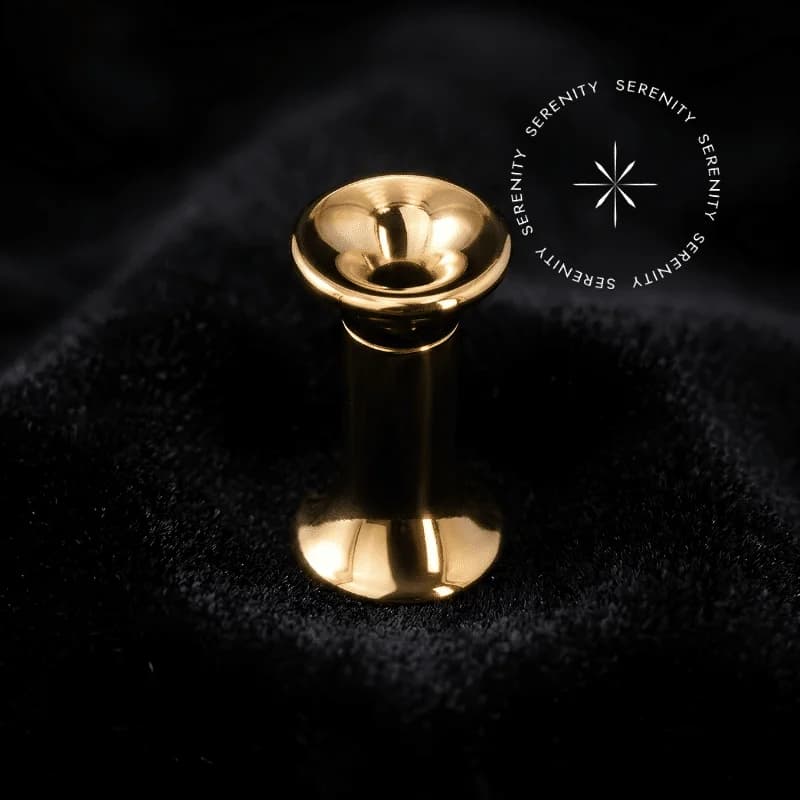 TN2418 - Alargador Rosca Interna 3mm - Titânio Revestido de Ouro 18k — foto 1