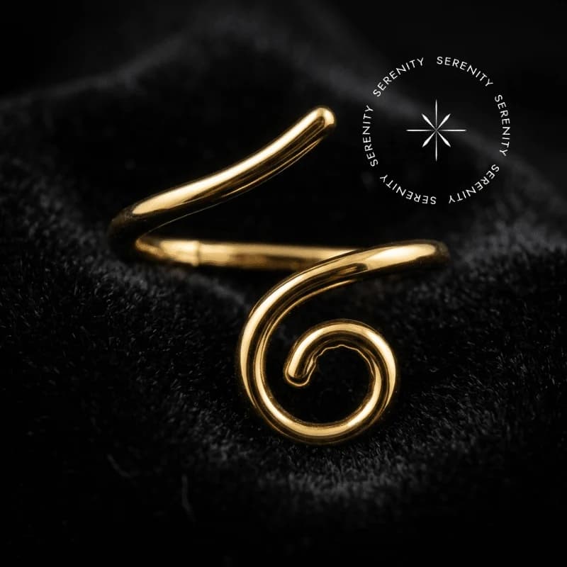TN2073 - Segmento Espiral Bridge - Titânio Revestido de Ouro 18k — foto 1