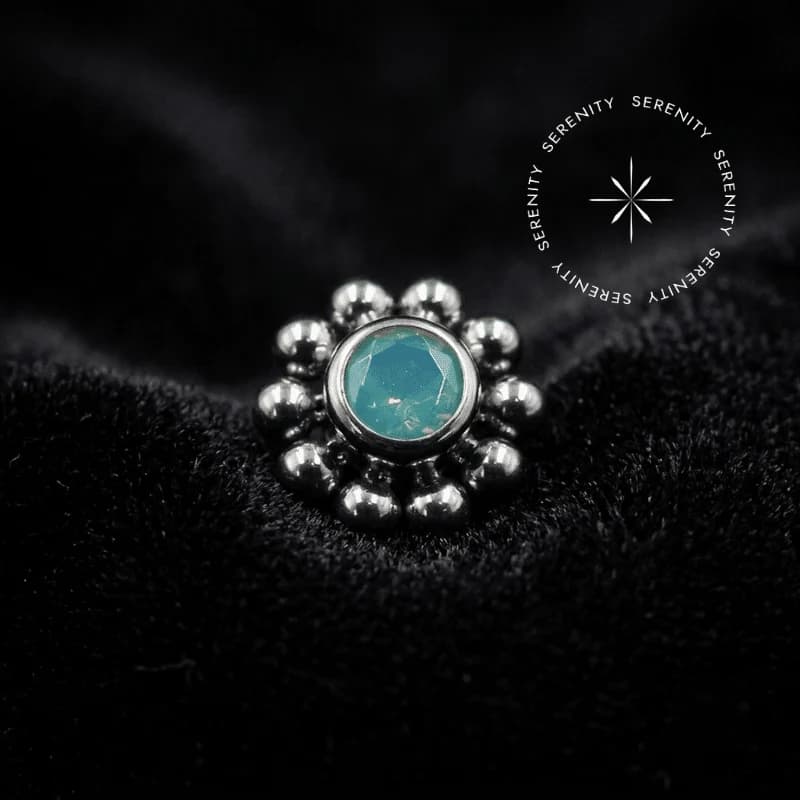 TN257 - Topo Sol Opalite Green - Titânio Grau Implante (ASTM F136) — foto 1
