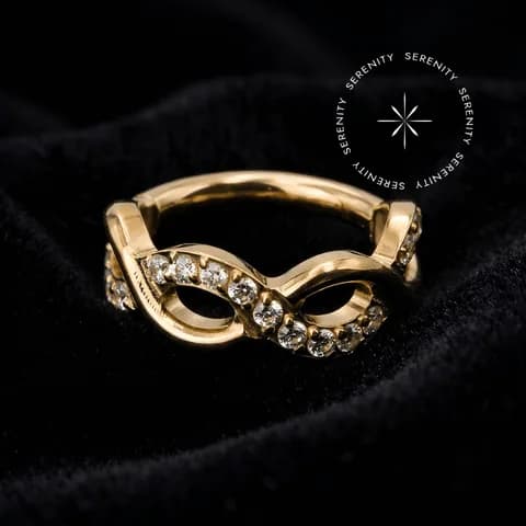 TN2337 - Argola Segmento Infinito - Titânio Revestido de Ouro 18k