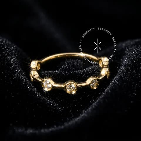 OR27 - Argola Torção 6 Pedras Cravejada - Ouro 18K Maciço