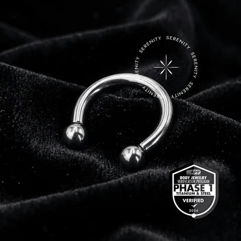 TT01 - Argola Ferradura Rosca Interna - Titânio Grau Implante ASTM F136