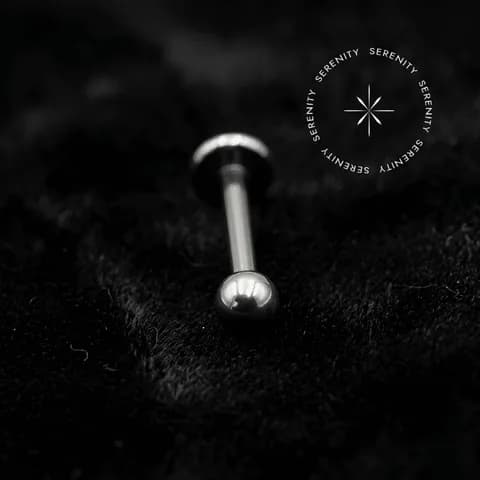 TN238 - Labret Tradicional com Esfera - Titânio Grau Implante (ASTM F136)