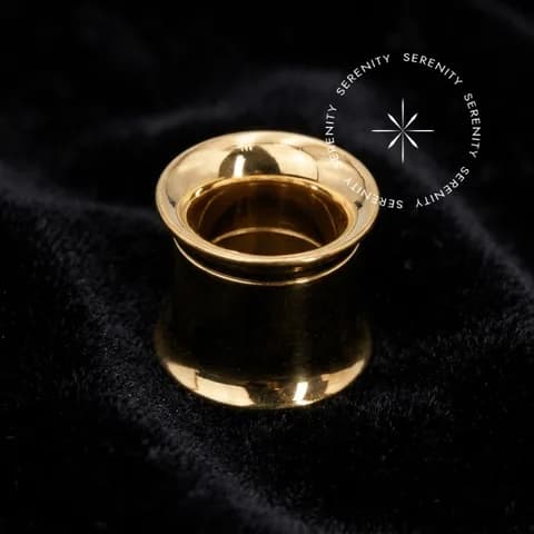 TN2019 - Alargador com Rosca Interna 10mm - Titânio Revestido de Ouro 18k