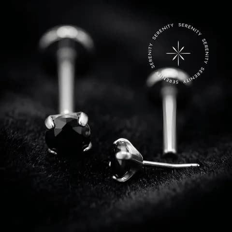TN1462 - Topo Zirconia Black Push Pin - Titânio Grau Implante (ASTM F136)