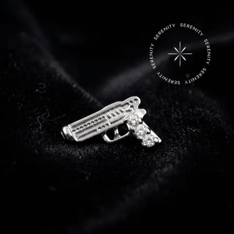 TN944 - Topo Revolver Cravejado - Titânio Grau Implante (ASTM F136)