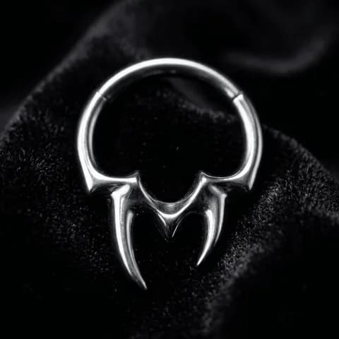 TN1350 - Argola Dentes de Vampiro - Titânio Grau Implante (ASTM F136)