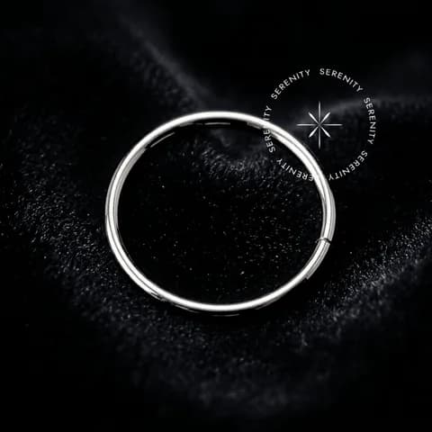 OR86 - Piercing Argola Aba Nasal Ouro Branco 18k Maciço