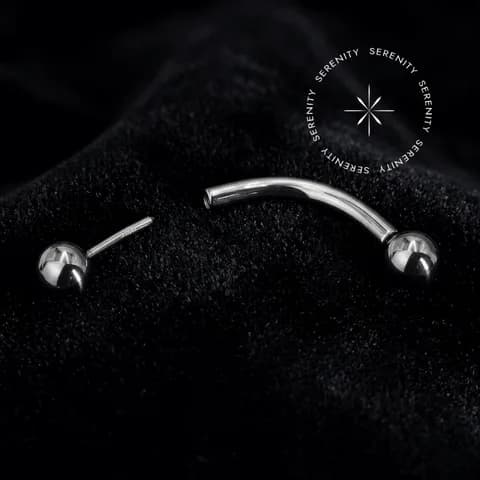 TN2173 - Microbell Curvo Liso Push Pin - Titânio Grau Implante (ASTM F136)